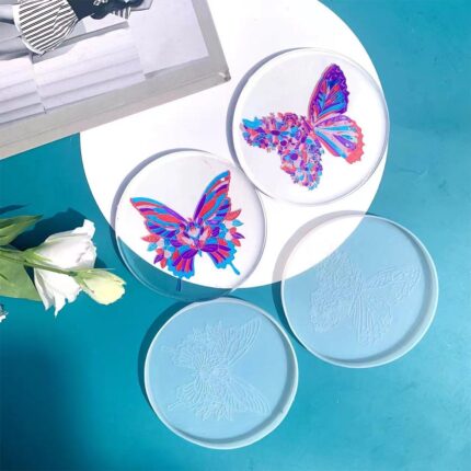 round butterfly coaster