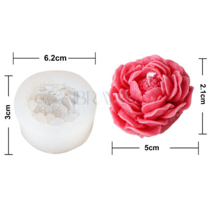 3d rose candle mold