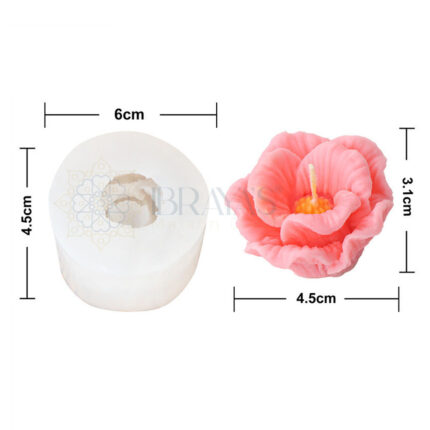flower rose candle mold