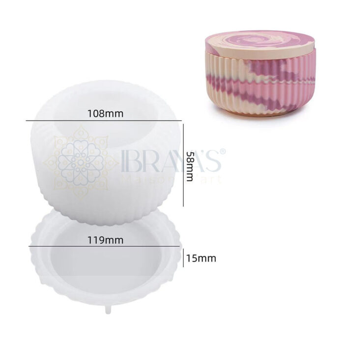 round candle jesmo-resin