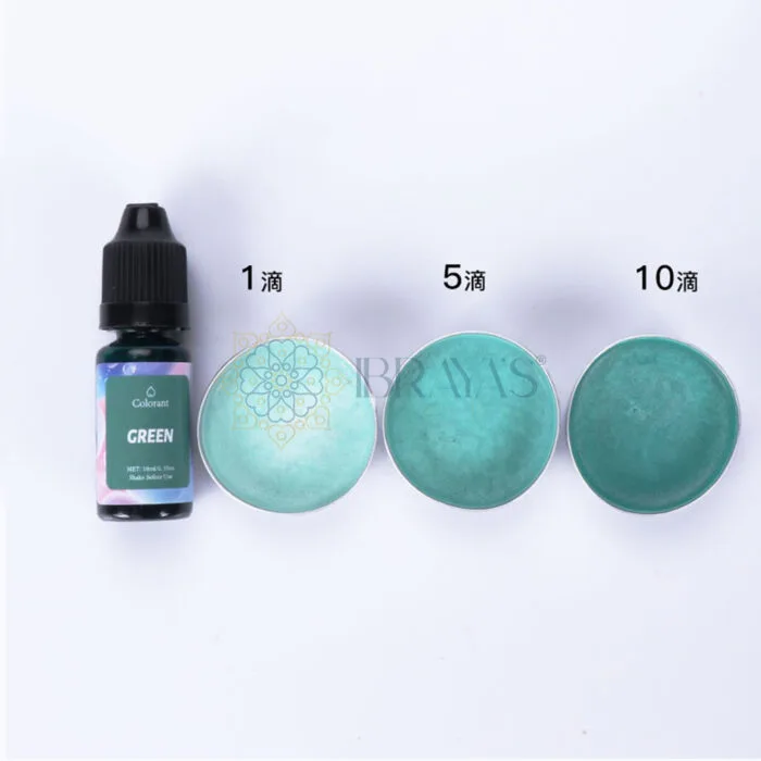 candle dye green