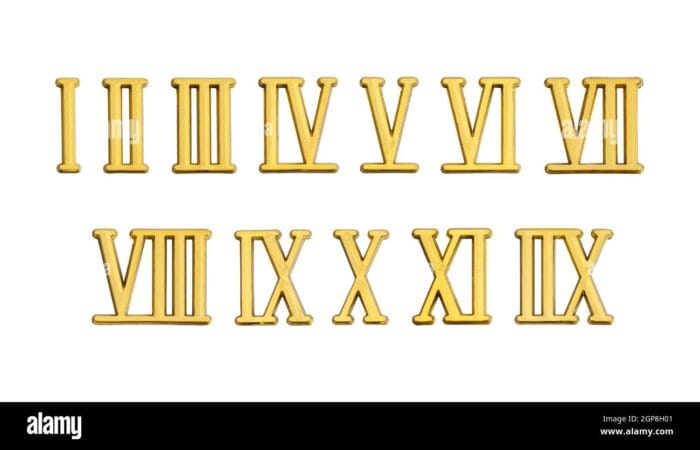 roman number gold