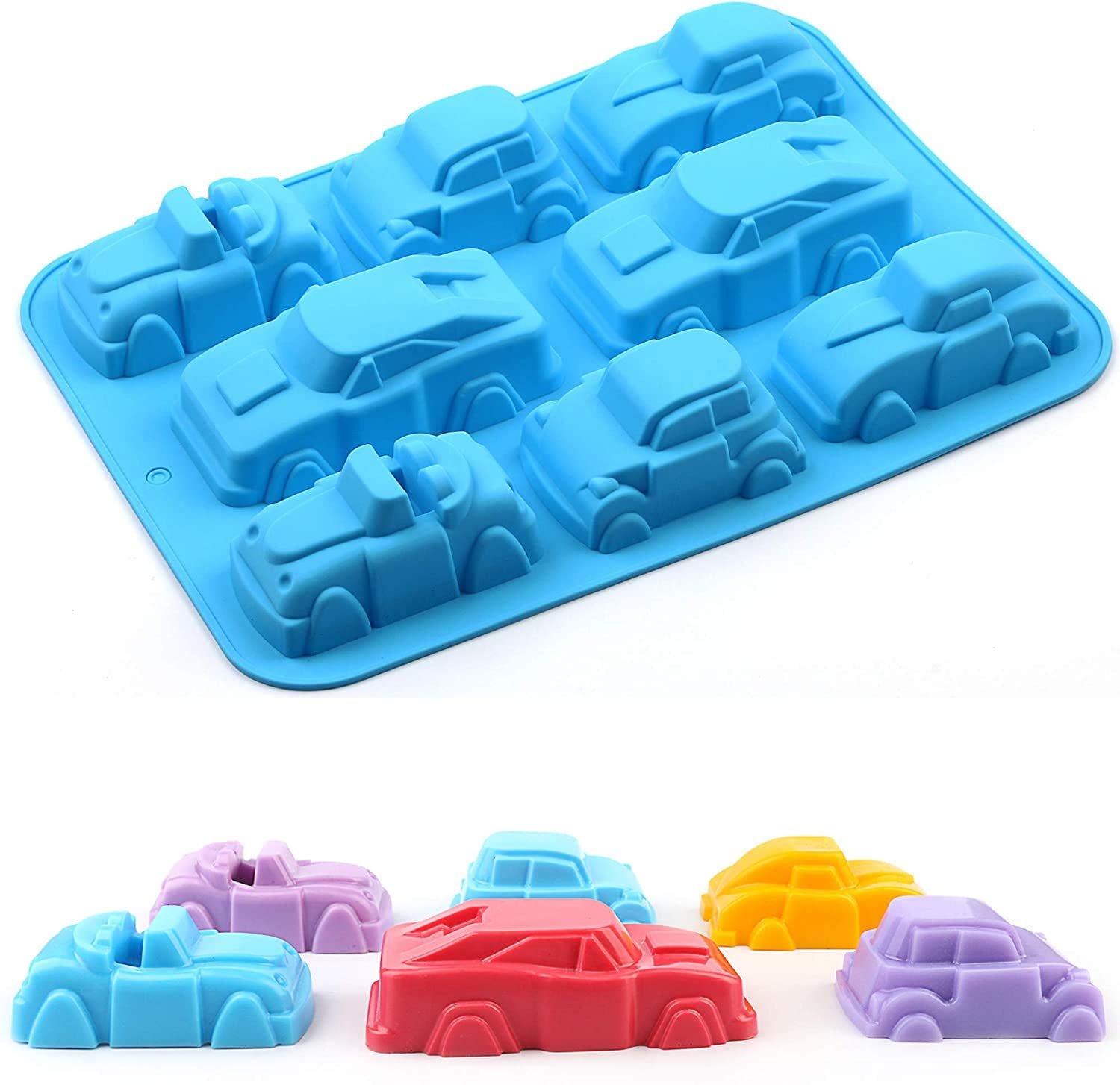 11-6 8 Cavity Car Silicone Mold - Image 1