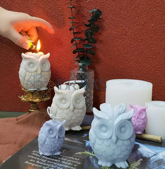 Owl-candle-mold-silicone-Unique